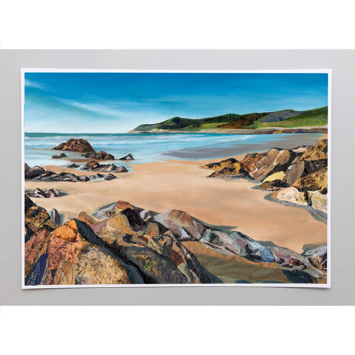 North-Devon-artwork-soft-sand-beach-Woolacombe